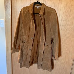 NWOT Zara suede belted jacket size medium